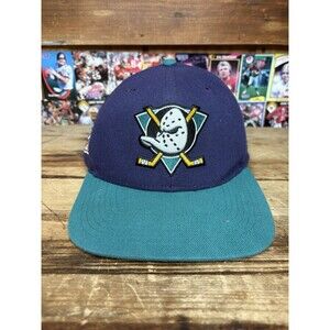 Anaheim Ducks SnapBack Hat 47 Brand 20 Year Anniversary Throwback Patch Purple